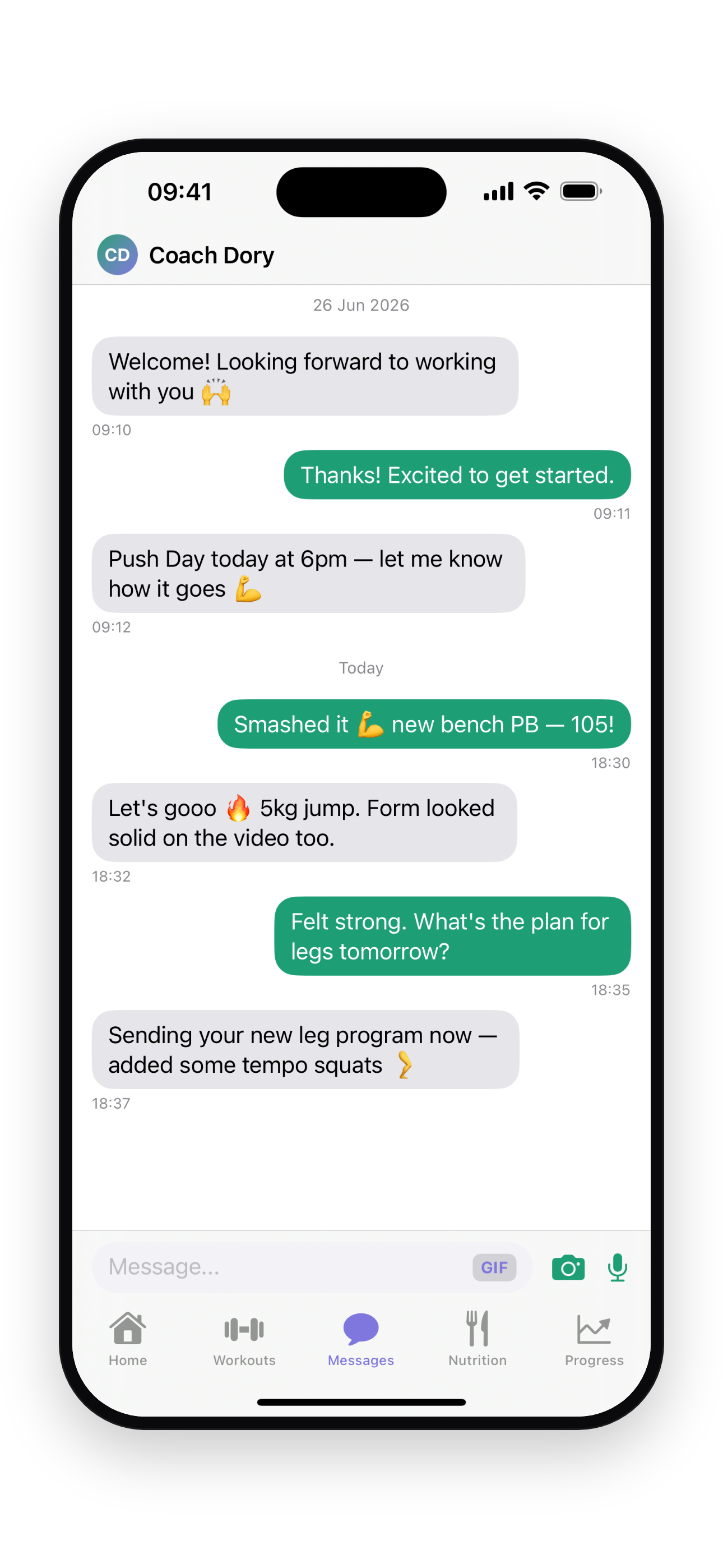 Chat screen
